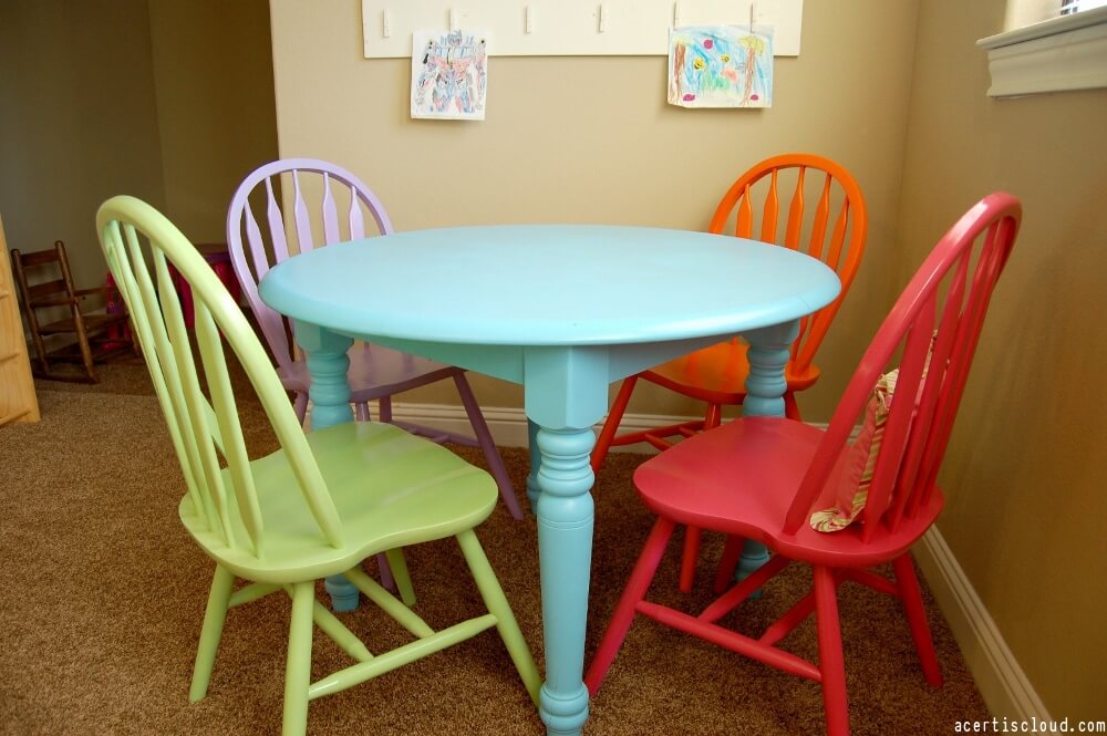 Refurbished Craisglist Kitchen Table With Annie Sloan Chalk Paint